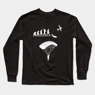 Skydiving Evolution Skydiver Parachuting Lover Long Sleeve T-Shirt